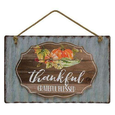Thankful, Grateful, Blessed Sign - The Fox Decor